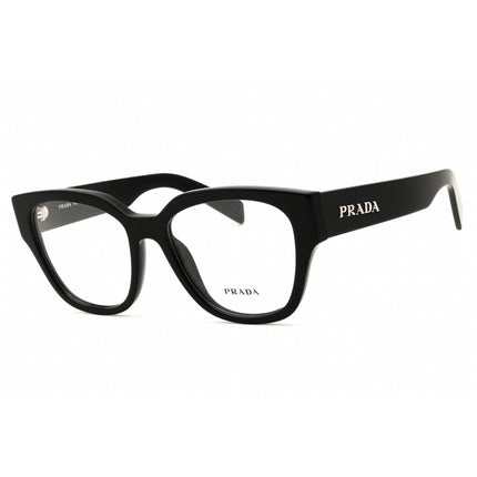 Prada Women's Designer Eyeglasses - Rectangular Glossy Black Full Rim | PR C06V 16K1O1 ,