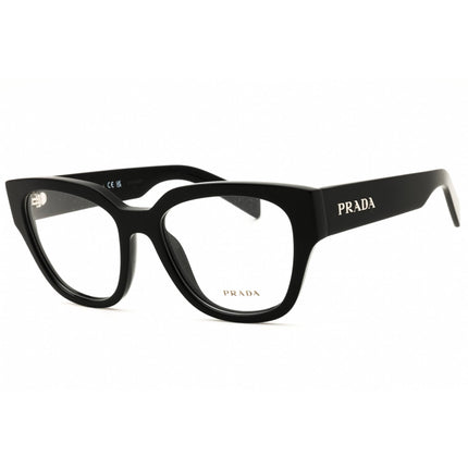 Prada Women's Designer Eyeglasses - Round Polished Black Full Rim | PR C06V 16K1O152 ,