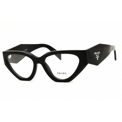 Prada Women's Designer Eyeglasses - Cat Eye Black Acetate Full Rim | PR C07V 16K1O1 ,