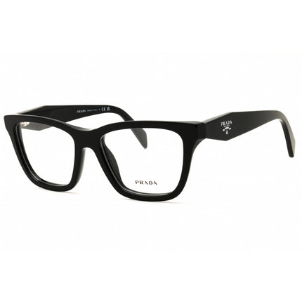 Prada Women's Designer Eyeglasses - Rectangular Glossy Black Full Rim | PR C10V 16K1O1 ,