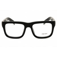 Prada Men's Designer Eyeglasses - Rectangular Glossy Black Full Rim | PR D02V 16K1O15 ,