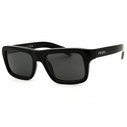 Prada Men's Sunglasses - Rectangular Polished Black Full Rim Frame | PR D11S 16K08Z54 ,
