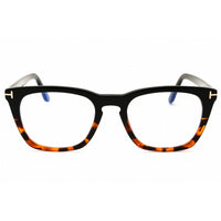 Tom Ford Men's Designer Eyeglasses - Rectangular Black/Orange Full Rim | FT5736-B 005 ,