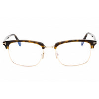 Tom Ford Men's Eyeglasses - Classic Dark Havana Rectangular Shape Frame | FT5801-B 052 ,