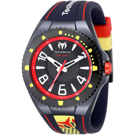 TechnoMarine TM-525006 Racing Legends Men's 44mm Black Blue Quartz Watch ,