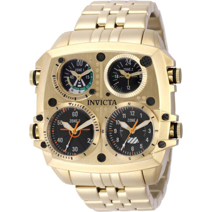 Invicta Aviator Zulu Time 49604 Men's 50mm Gold-Tone Stainless Steel Watch ,