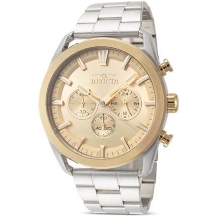 Invicta Speedway 50430 Men's 45mm Chronograph Stainless Steel Gold Dial Watch ,