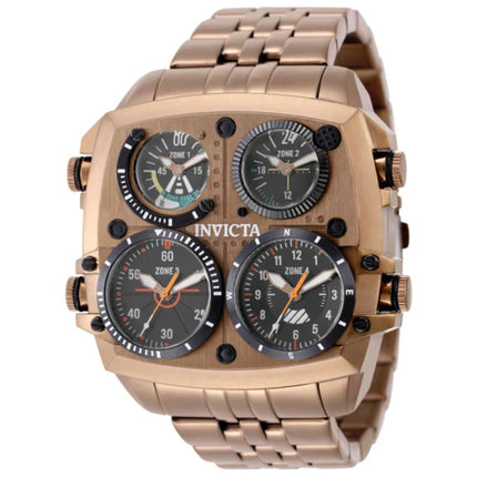 Invicta Aviator Zulu Time 50659 Men's 50mm Brown Stainless Steel Watch ,