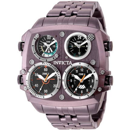 Invicta Aviator Zulu Time 50660 Men's 50mm Stainless Steel Quartz Watch, Light Brown ,