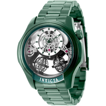 Invicta Specialty Twin-Axis Men's Watch 50778 - 46mm Green Skeleton Dial Quartz ,