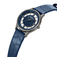Kenneth Cole KCWGA0000471 Men's Quartz Watch Blue Dial Blue Leather Strap ,