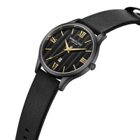 Kenneth Cole KCWGB0000570 Men's Quartz Watch Black Dial Black Leather Strap ,