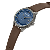 Kenneth Cole KCWGB0000671 Men's Quartz Watch Blue Dial Brown Leather Strap ,