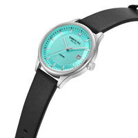 Kenneth Cole KCWGB0000673 Men's Quartz Watch Blue Dial Black Leather Strap ,