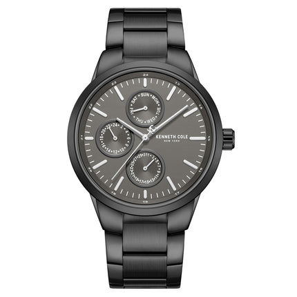 Kenneth Cole KCWGK0000170 Men's Quartz Watch Black Dial Black Stainless Steel Bracelet ,