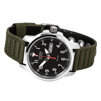Citizen Men's Eco Drive Watch - Black Dial Green Canvas Strap | BM8180-03E ,