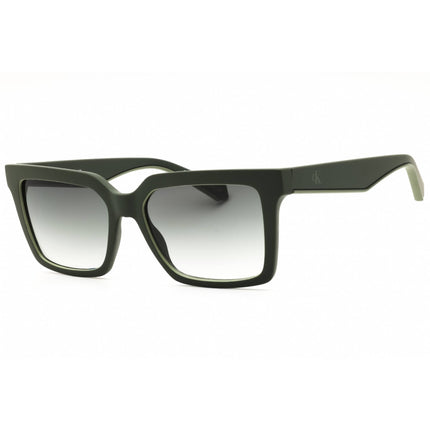 Calvin Klein Jeans CKJ25602SN 302 Unisex Matte Sage Rectangular Full Rim Sunglasses ,