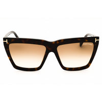 Tom Ford FT1110 52F Women's Dark Havana Rectangular Shape Acetate Full Rim Sunglasses ,