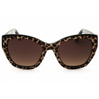 Kate Spade YOLANDA/S0FP3 HA Women's Black/Leopard Plastic Full Rim Cat Eye Sunglasses ,