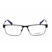 Guess GU1770 B84 Men's Black Metal Full Rim Frame Rectangular Shape Eyeglasses ,