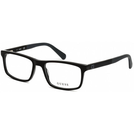 Guess GU1878 001 Men's Shiny Black Plastic Full Rim Rectangular Shape Eyeglasses ,