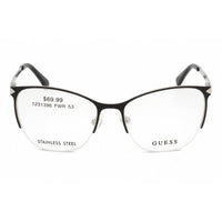 Guess GU2666-3 001 Women's Shiny Black Metal Full Rim Frame Oval Shape Eyeglasses ,