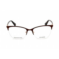 Guess GU2787 049 Women's Matte Dark Brown Metal Full Rim Rectangular Eyeglasses ,