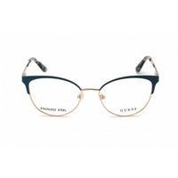 Guess GU2796 087 Women's Shiny Turquoise Metal Full Rim Frame Oval Shape Eyeglasses ,