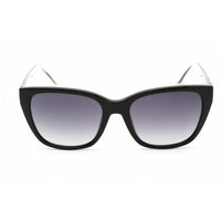 Guess GU7593 05B Women's Black/White/Grey Plastic Full Rim Rectangular Sunglasses ,