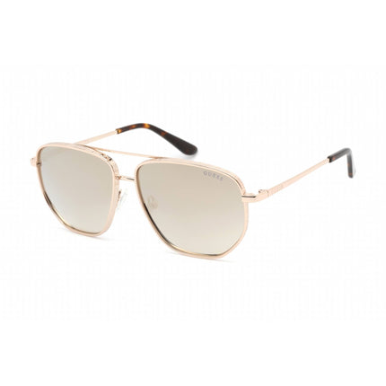 Guess GU7635 32C Women's Rose Gold Metal Full Rim Frame Aviator Shape Sunglasses ,