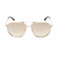 Guess GU7635 32C Women's Rose Gold Metal Full Rim Frame Aviator Shape Sunglasses ,