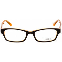 Guess GU9091 BRN Women's Brown Plastic Full Rim Frame Rectangular Shape Eyeglasses ,