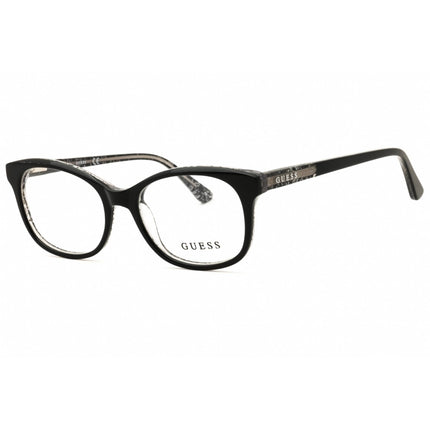 Guess GU9181 001 Women's Shiny Black Plastic Full Rim Frame Oval Shape Eyeglasses ,