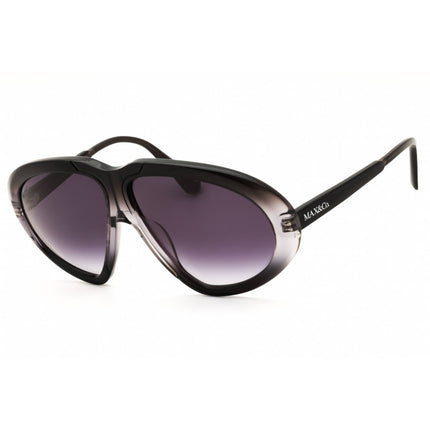 Max & Co MO0001 20B Women's Grey/Black/Brown Acetate Full Rim Oval Shape Sunglasses ,