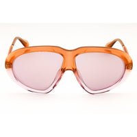 Max & Co MO0001 70.6 Women's Orange/Bordeaux Acetate Full Rim Oval Shape Sunglasses ,