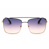 Max & Co MO0006 28W Women's Shiny Rose Gold Metal Full Rim Rectangular Sunglasses ,