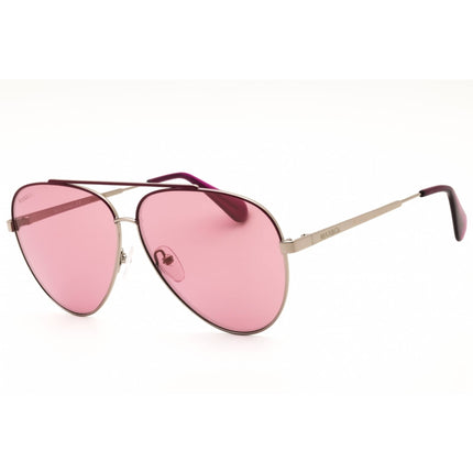 Max & Co MO0007 14U Women's Shiny Light Ruthenium Metal Full Rim Aviator Sunglasses ,