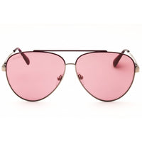 Max & Co MO0007 14U Women's Shiny Light Ruthenium Metal Full Rim Aviator Sunglasses ,