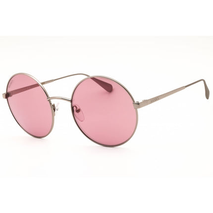Max & Co MO0008 14S Women's Shiny Light Ruthenium Metal Full Rim Round Sunglasses ,