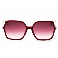 Max & Co MO0010 69T Women's Shiny Bordeaux Injected Propionate Rectangular Sunglasses ,