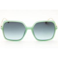 Max & Co MO0010 93P Women's Shiny Light Green Full Rim Rectangular Shape Sunglasses ,