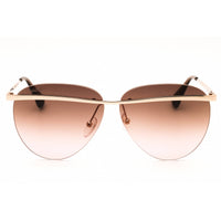 Max & Co MO0017 28F Women's Shiny Rose Gold Metal Rimless Aviator Shape Sunglasses ,