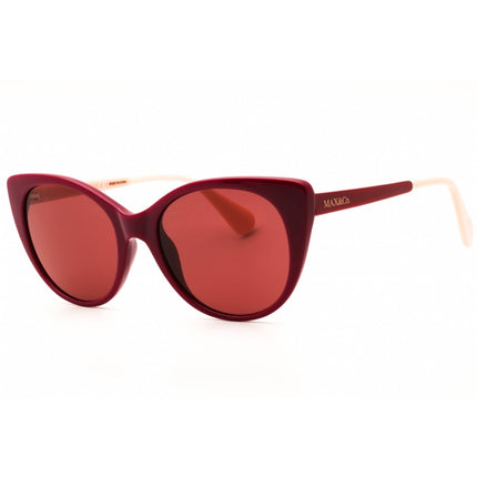 Max & Co MO0021 69S Women's Shiny Bordeaux Injected Propionate Cat Eye Sunglasses ,