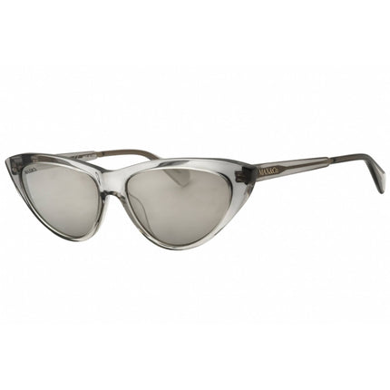 Max & Co MO0024 20C Women's Grey/Clear Acetate Full Rim Cat Eye Shape Sunglasses ,