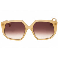 Max & Co MO0032 45F Women's Shiny Light Brown Acetate Full Rim Oversized Sunglasses ,