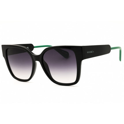 Max & Co MO0036 01A Women's Shiny Black Injected Propionate Rectangular Sunglasses ,