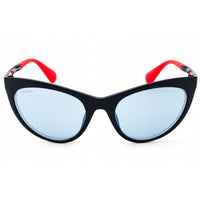 Max & Co MO0037 90X Women's Shiny Blue Injected Propionate Full Rim Cat Eye Sunglasses ,