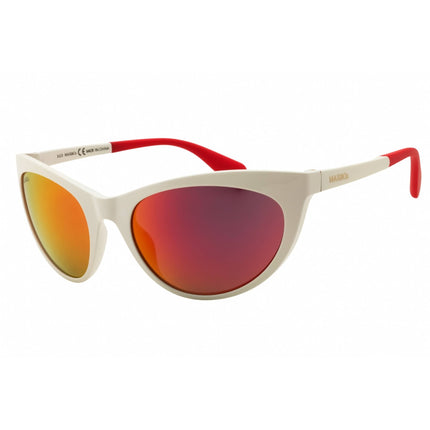 Max & Co MO0037 21L Women's White Injected Propionate Full Rim Cat Eye Sunglasses ,