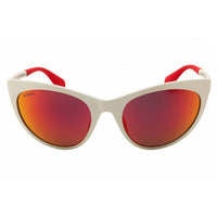 Max & Co MO0037 21L Women's White Injected Propionate Full Rim Cat Eye Sunglasses ,