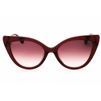 Max & Co MO0038 69F Women's Shiny Bordeaux Acetate Full Rim Cat Eye Shape Sunglasses ,